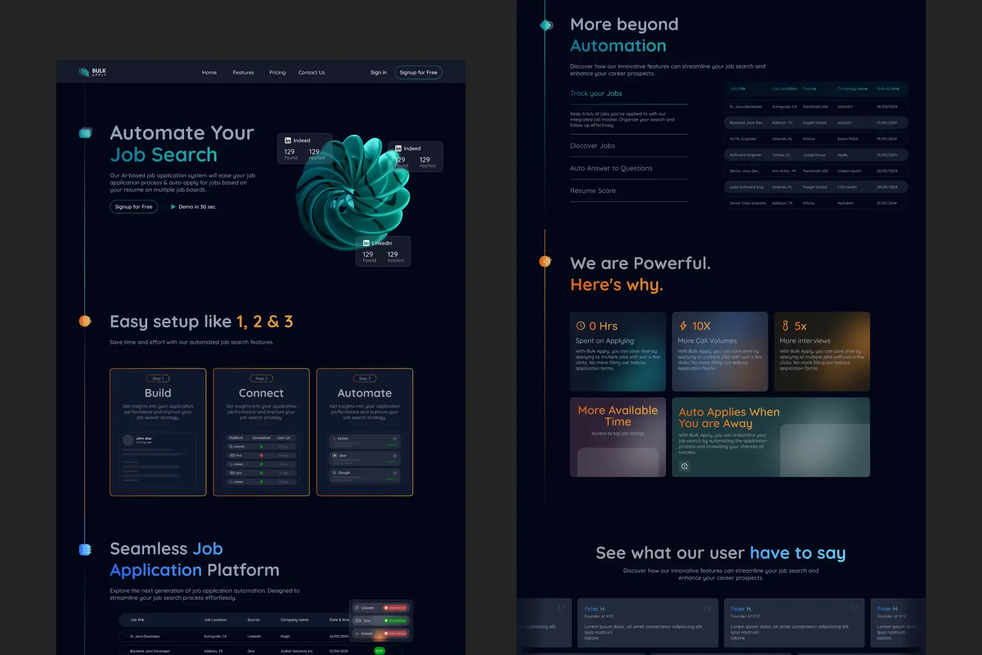 bulk apply UI