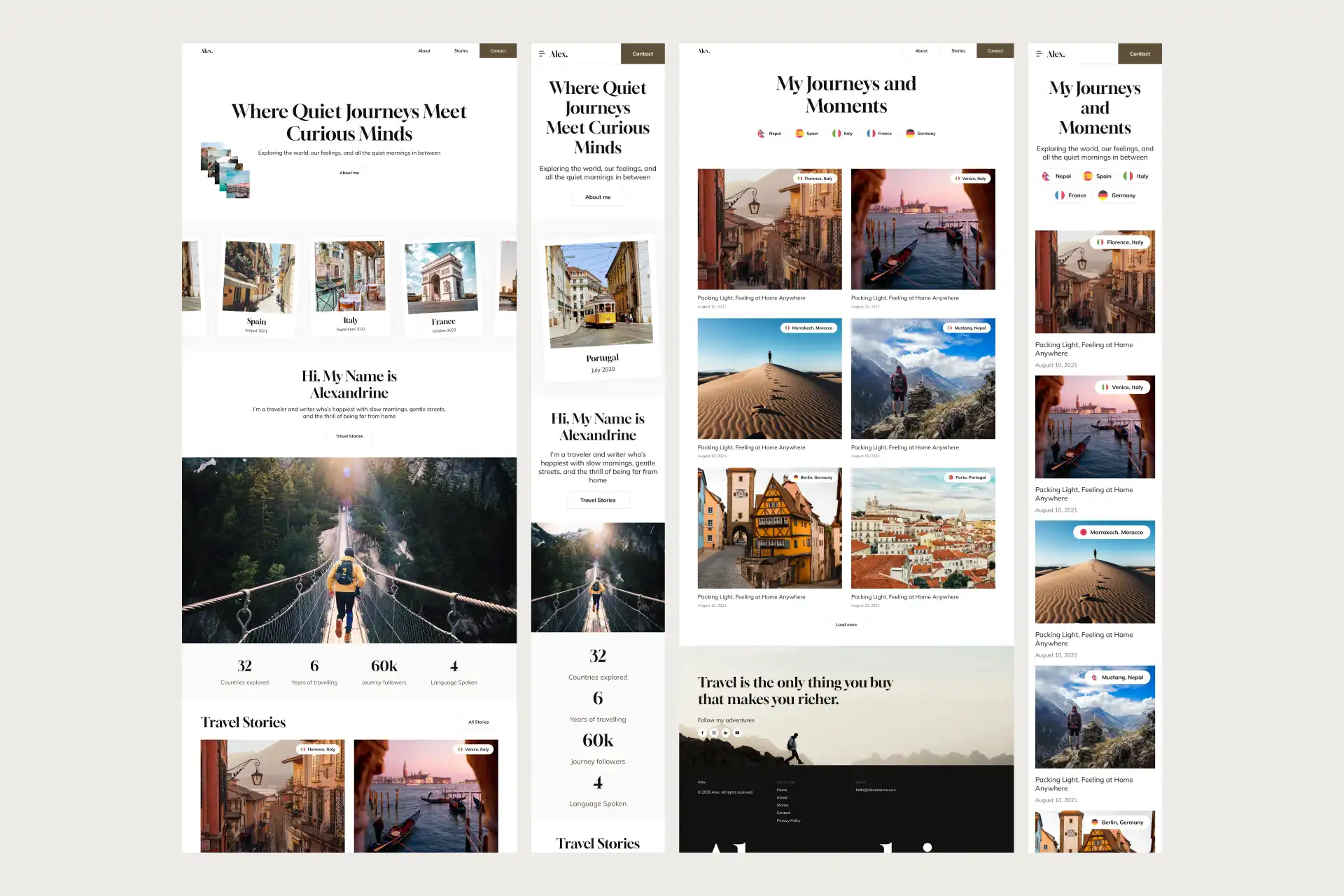 Alexandrine – Travel Blog Website Template Post Left Image